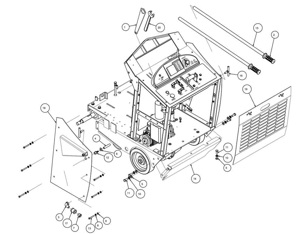 Section 05 Diagram and Parts List for MK-4020B 167439-20 MK Diamond Concrete Saw